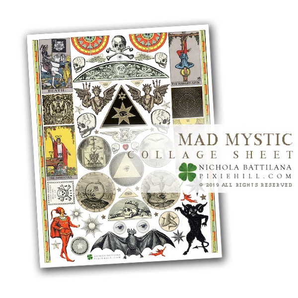 Mad Mystic - PDF collage sheet download