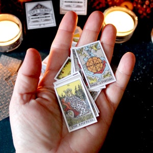 Big-Mini 78 Card Full Miniature Tarot Deck Minor and Major Arcana image 3