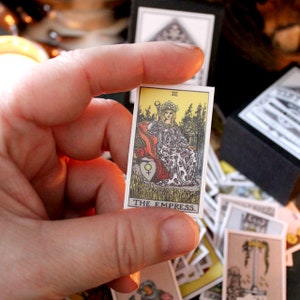 Big-Mini 78 Card Full Miniature Tarot Deck Minor and Major Arcana image 1