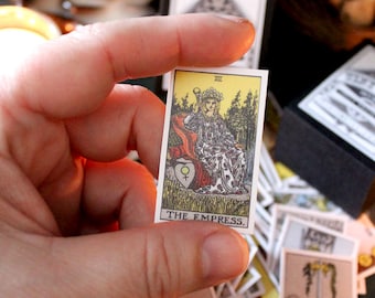 Big-Mini 78 Cartas Baraja de Tarot en Miniatura Completa Arcanos Menores y Mayores