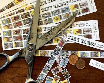TAROT SPECIAL 3 sets Miniature 22 Major Arcana Cut-Your-Own Little Tarot Cards DIY/Crafting/Resin Craft