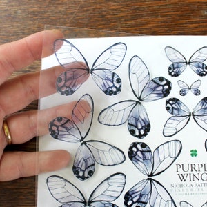 Purple Wings Transparency Collage Sheet - Cut Your Own