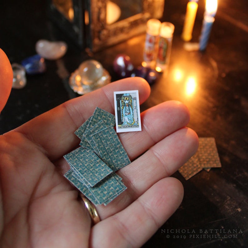 22 Cards Major Arcana Miniature Tarot Deck image 6