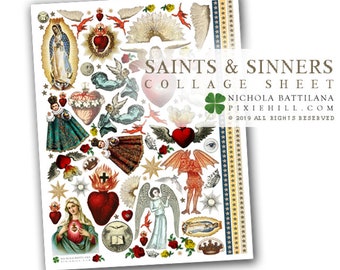 Saints and Sinners - PDF collage sheet download