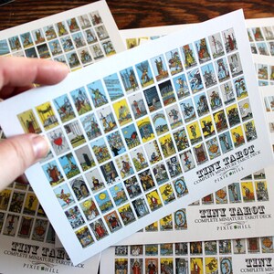 Uncut 2nds 5 or 12 Sheets Cut-Your-Own Full Tarot Deck of 78 Minor and Major Arcana image 3