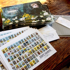 2.ª parte sin cortar, 5 o 12 hojas, baraja de tarot completa para cortar a mano con 78 arcanos menores y mayores