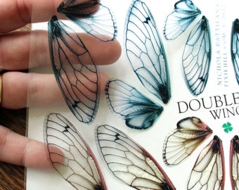 Double Wings Transparency Collage Sheet - Cut Your Own