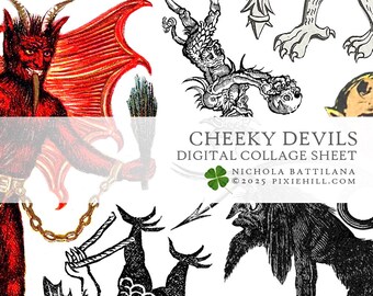 Cheeky Devils Downloadable PDF Collage Sheet