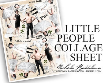 Little People - PDF collage sheet download