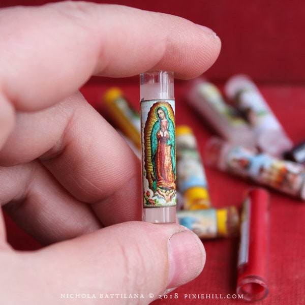 Our Lady of Guadalupe Miniature Novena - Spiritual Candle - Spell Candle - Seven Day Candle