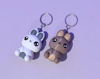Bunny Keychains Brown and White