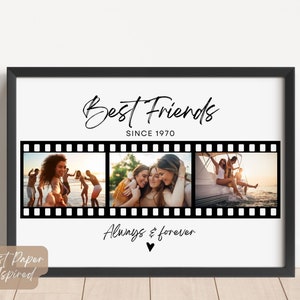 Impresión fotográfica personalizada de mejor amiga, regalo para mejor amiga, regalo de amistad, recuerdo, regalos de cumpleaños para mejores amigas, regalo de cumpleaños para ella BFPP