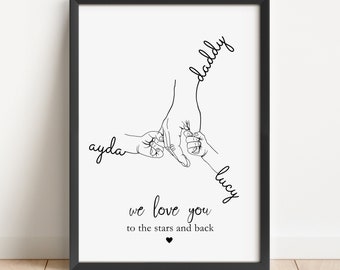 Personalised Father's Day Print, Custom Dad Gift