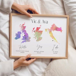Stampa mappa personalizzata per coppie, regalo di anniversario