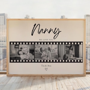 Custom Photo Print For Nanny Nanna Gradma, Gift For Nanny, Nanny Birthday Gift, Christmas Gift For Nanny
