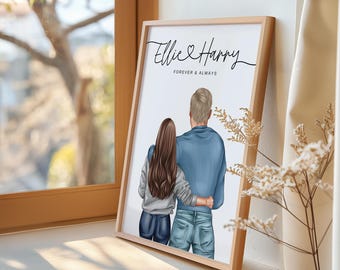Digital Download Personalised Valentine's Day Gift., Boyfriend Girlfriend Print, Anniversary Gift, Couples Gift, Gift for Her,