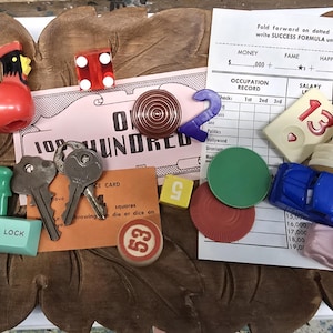 Found Object & Game pieces lot for Mixed Media Assemblage Art