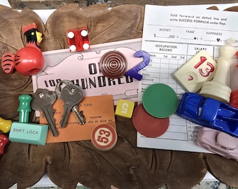 Found Object & Game pieces lot for Mixed Media Assemblage Art