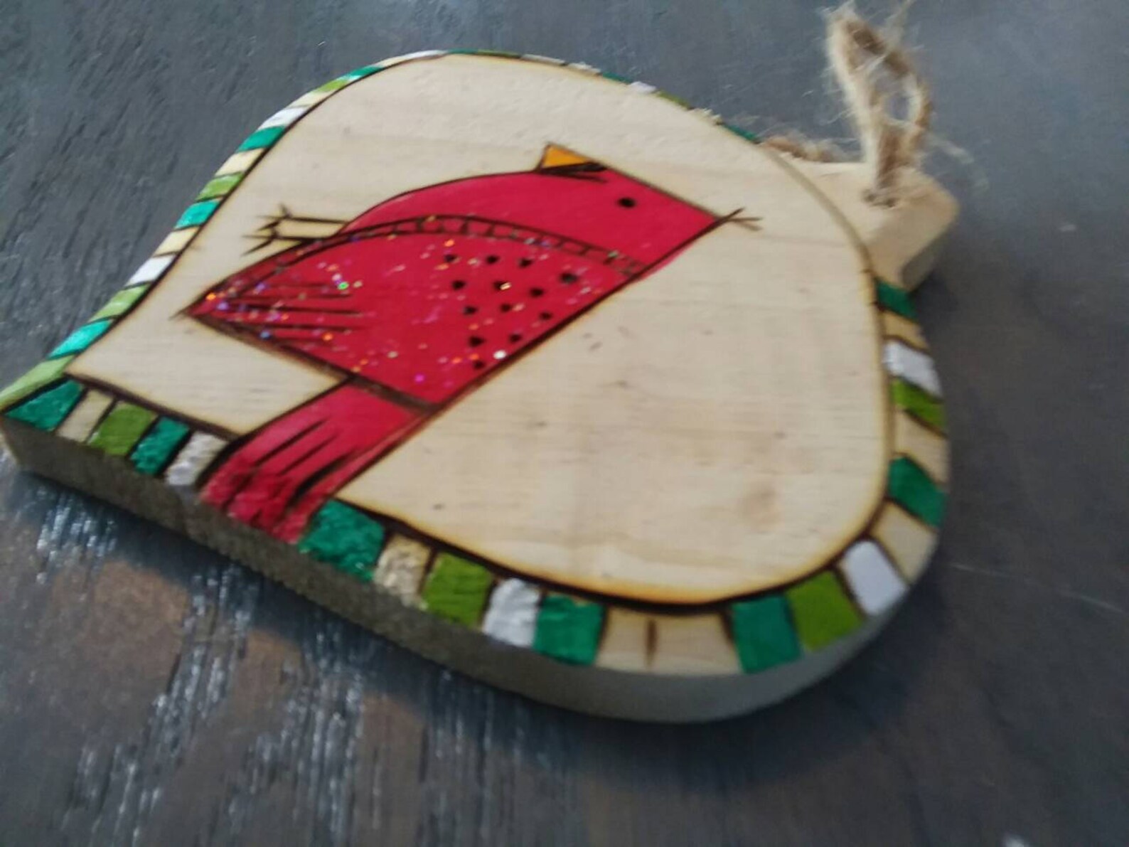 Wood Burned CARDINAL ORNAMENT Wall Hanging Christmas Ornament Etsy