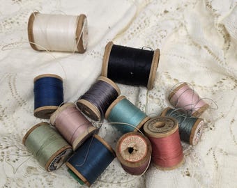 Vintage Wooden Spools for Crafting projects with thread.           #4