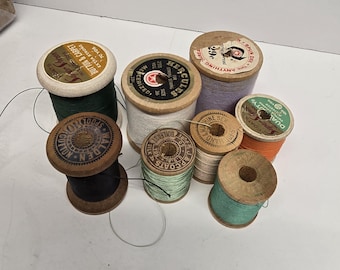 Vintage Wooden Spools for Crafting projects with thread.   #2