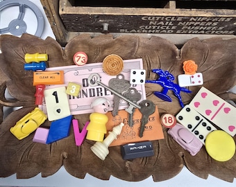 Found Object & Game pieces lot for Mixed Media Assemblage Art