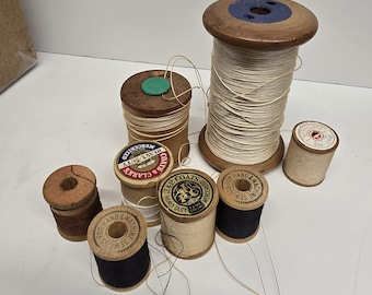 Vintage Wooden Spools for Crafting projects with thread #1