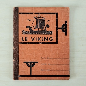Cahier d'exercices français vintage, cahier d'exercices 1951, cahier scolaire vintage, éphémères vintage, constellation