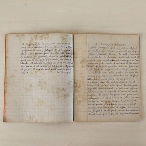 Quaderno di esercizi francese d'epoca, quaderno di esercizi del 1950, libro scolastico d'epoca, effimeri d'epoca, costellazione