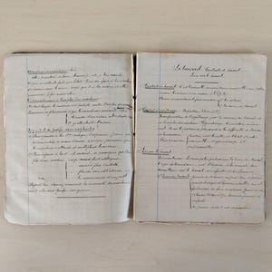 Cahier d'exercices français vintage, cahier d'exercices vintage, cahier d'écolier vintage, éphémères vintage, constellation