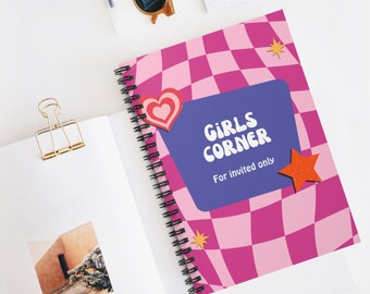 Girls corner Notebook | Spiral Bound Journal (A5) | 118 Pages Lined | Girly Affirmations and Notes