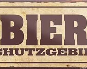 Schilderkreis24 - Lustiger Bier Magnet: Bier Schutzgebiet- Deko und Geschenkidee