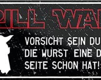 Schilderkreis24 – Aimant – Inscription amusante « Grill Wars » – Idée cadeau