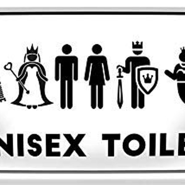 Blechschild Toilettenspruch "Unisex Toilet" Geschenkidee