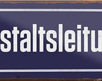 schildkreis24 – Panneau de rue magnétique « Gestion institutionnelle » Idée cadeau déco Homme Femme 9,3 x 4 cm