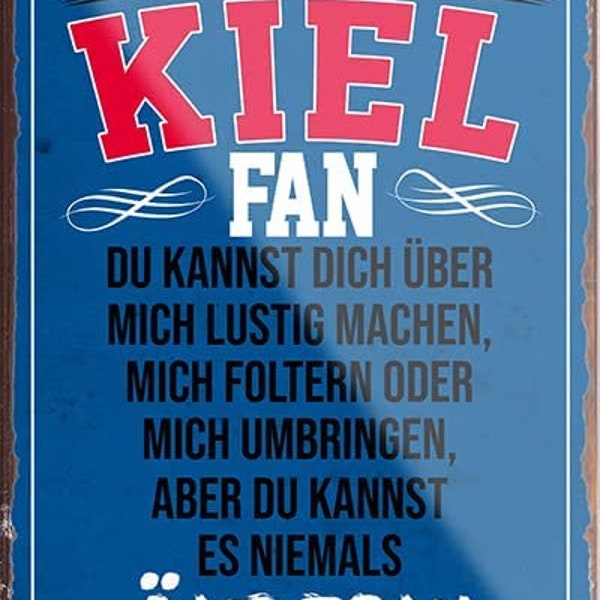 Kiel Fan" Magnet Fußball Sport Verein Deko Kühlschrankmagnet 9x6 cm