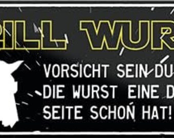 Schilderkreis24 – Aimant – Idée cadeau humoristique « Grill Wurst »