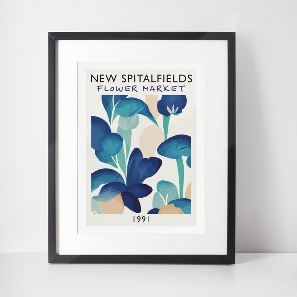 Flower Market New Spitalfields ,Vintage Poster - Classic Floral Elegance for Home Decor,oral Housewarming Gift, A1/A2/A3/A4/A5