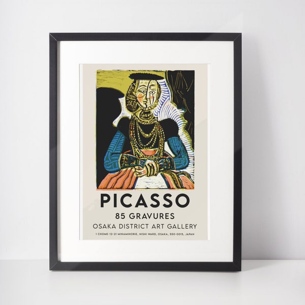 Picasso's "85 Gravures" Exhibition at Osaka District Art Gallery - A1/A2/A3/A4/A5, Home Decor Gifts