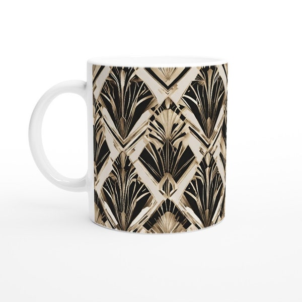 Mug Dessin Vintage - Motif Art Deco- Cadeau Original - idée Cadeau Meilleure Amie Travail pour Anniversaire
