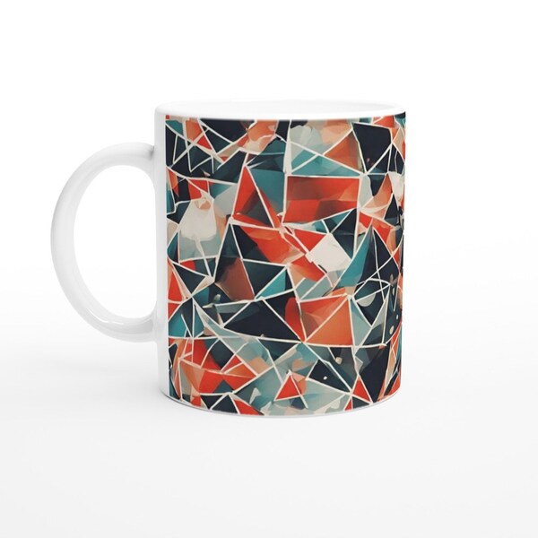 Taza - Diseño - Formes Géométriques Colorées - Cadeau Original - idée Cadeau Meilleure Amie Travail pour Anniversaire