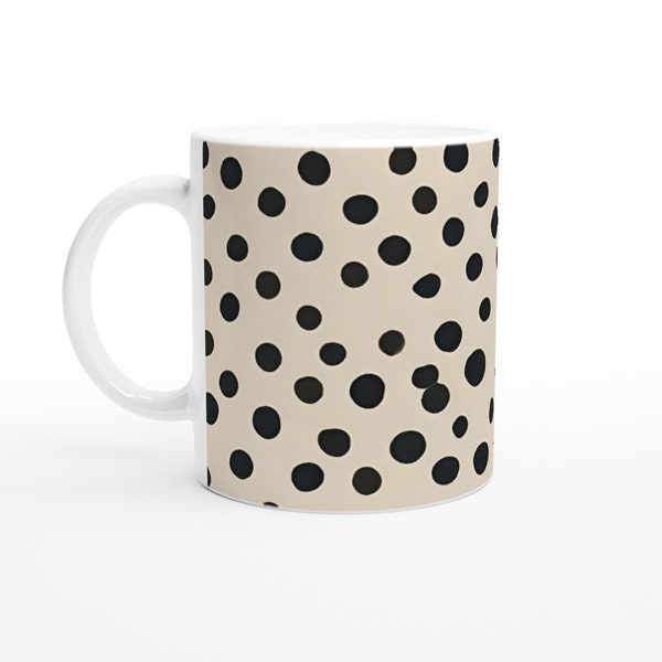 Mug Dessin Vintage - Points Noirs- Cadeau Original - idée Cadeau Meilleure Amie Travail pour Anniversaire