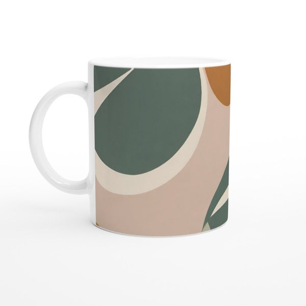 Taza - Diseño - Formes Abstraites Colorées - Cadeau Original - idée Cadeau Meilleure Amie Travail pour Anniversaire