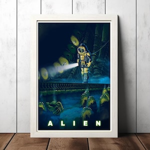 Alien (1979) Movie Film Cover Canvas Poster Printing, Classic Movie Wall Art for Room Decor, Unique Gift Idea