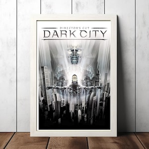 Dark City (1998) Filmplakat, Leinwandposterdruck, klassische Filmwandkunst für Raumdekoration, einzigartige Geschenkidee