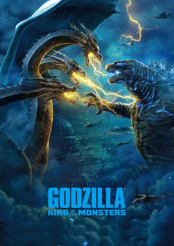 Godzilla King of the Monsters (2019) Movie Film Poster, Canvas