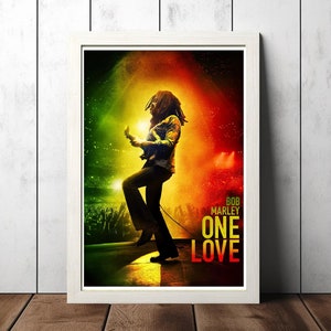Bob Marley One Love reggae music Film Poster, Canvas Poster Printing, Classic Movie Wall Art for Room Decor, Unique Gift Idea