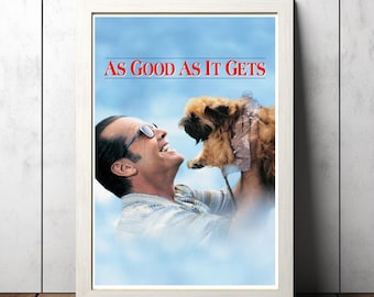 As Good as It Gets (1997) Movie Film Poster, Canvas Poster Printing, Classic Movie Wall Art for Room Decor, Unique Gift Idea
