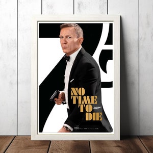 No Time To Die  James Bond Movie Film Poster, Canvas Poster Printing, Classic Movie Wall Art for Room Decor, Unique Gift Idea