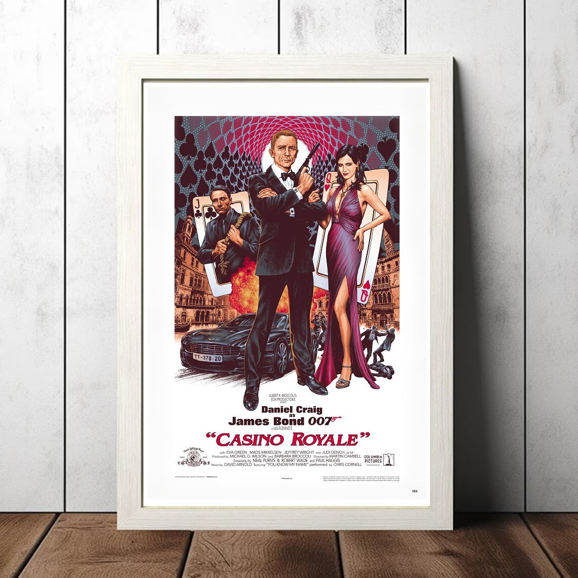Casino Royale 2006 James Bond agent 007 action Movie Film Cover Canvas Poster Printing, Classic Movie Wall Art for Room Decor, Unique Gift